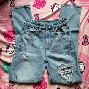 Distressed Mom Jeans